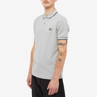 Fred Perry Authentic Men's Slim Fit Twin Tipped Polo Shirt in Concrete