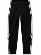 adidas Originals - Adibreak Straight-Leg Logo-Appliquéd Striped Tech-Jersey Track Pants - Black
