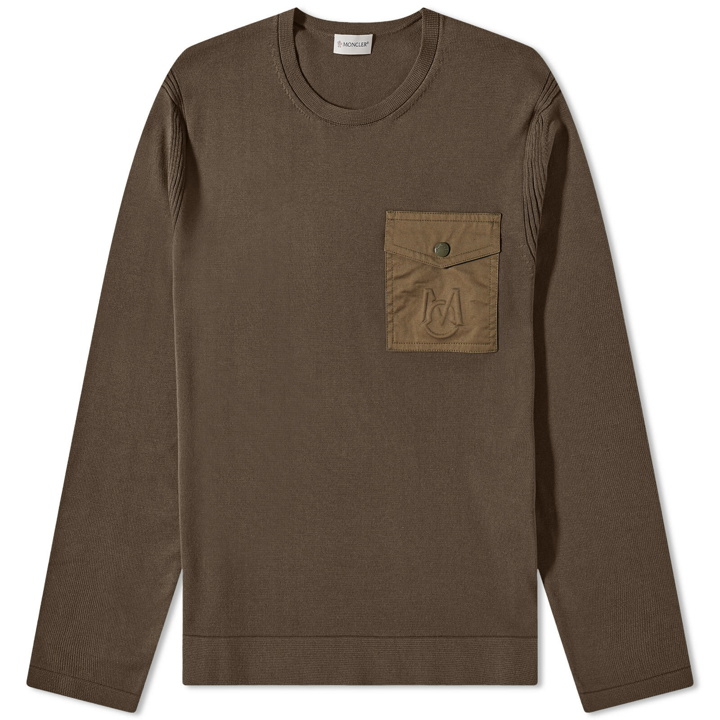 Photo: Moncler Men's Pocket Crew Knit in Khaki