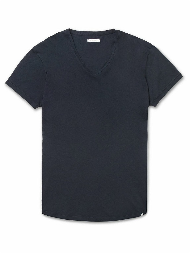 Photo: Orlebar Brown - OB-V Slim-Fit Cotton-Jersey T-Shirt - Blue