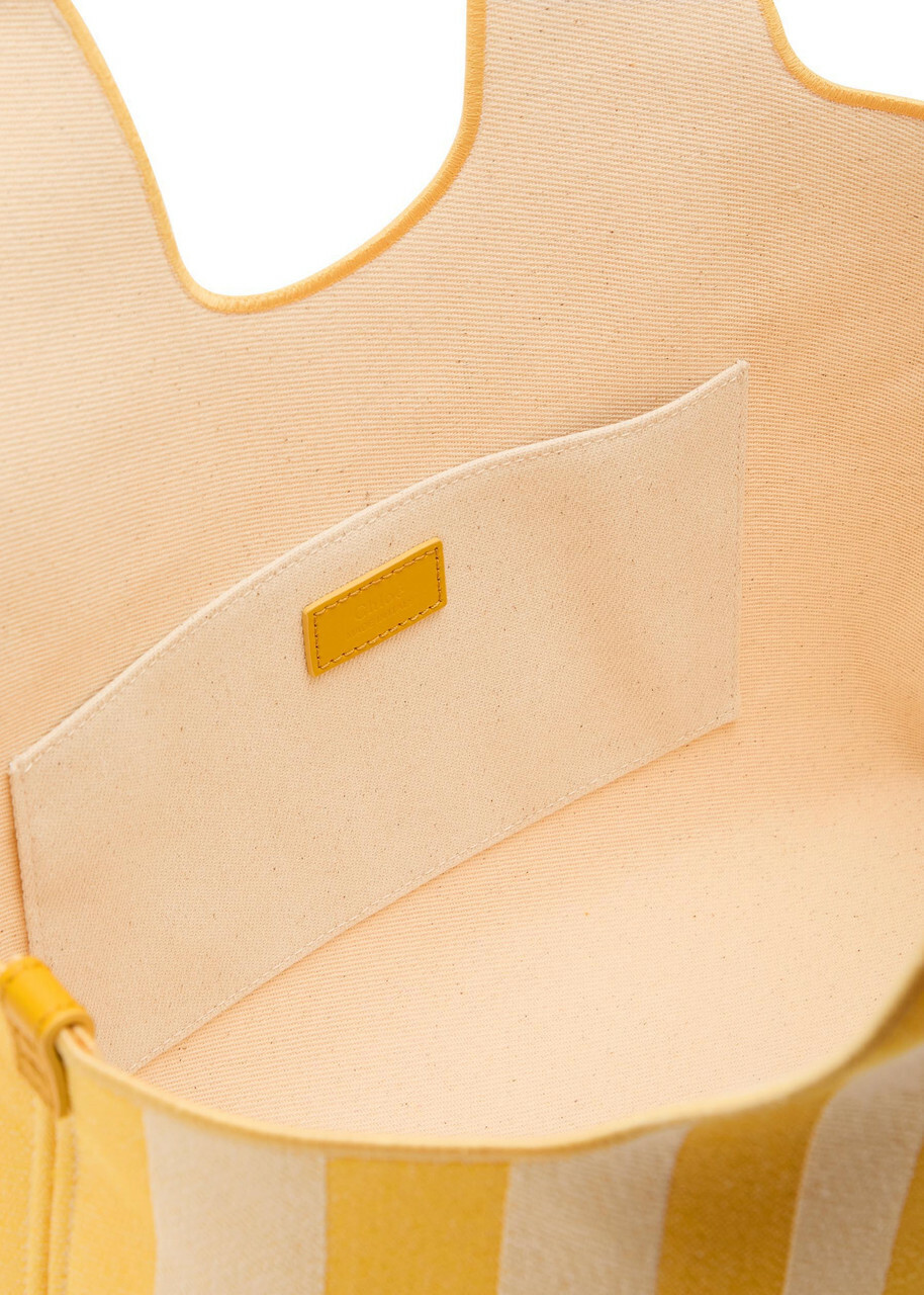 Chloe Stripy East-west Canvas Tote bag - Yellow - One Size