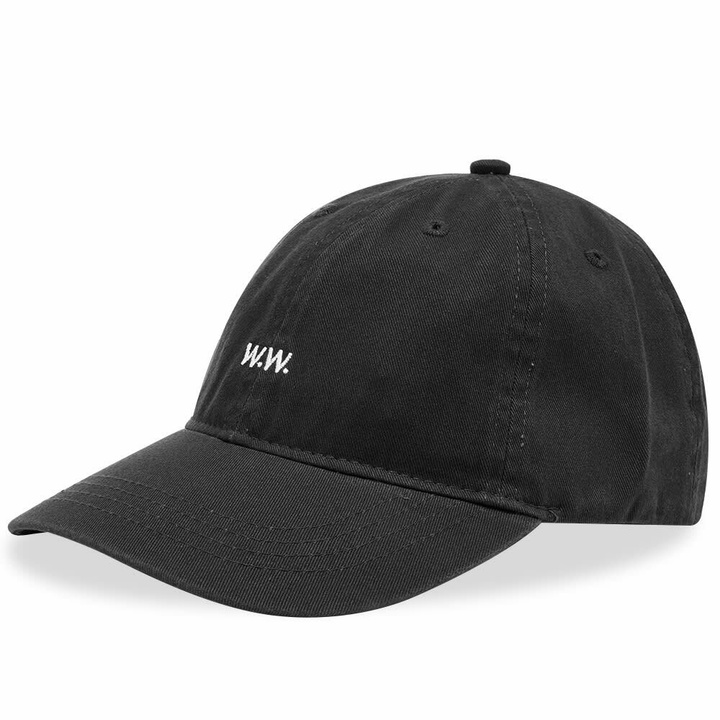 Photo: Wood Wood Men's Low Profile Logo Cap in Black