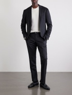 Canali - Slim-Leg Stretch Wool-Twill Suit Trousers - Black