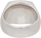 Tom Wood Silver & White Cushion Mop Ring