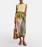 Alémais Arnie printed cotton wrap skirt