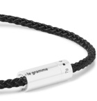 Le Gramme - 7g Braided Cord and Sterling Silver Bracelet - Black