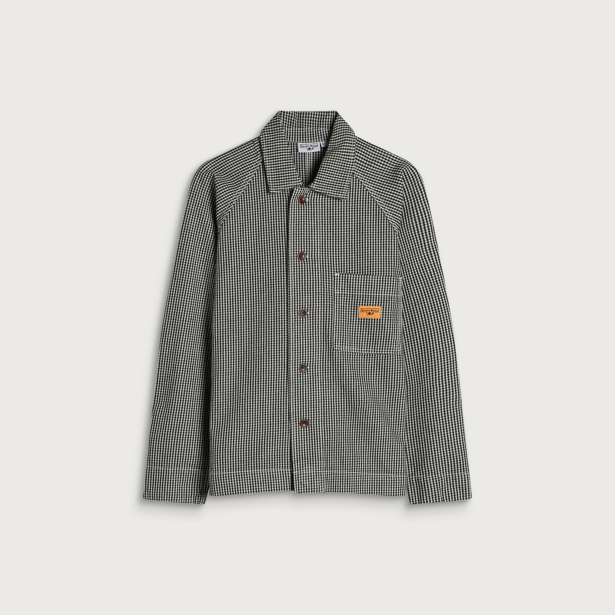 Service Works Men's House Gingham FOH Overshirt in Black