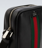Gucci Web Trademark Mini leather crossbody bag