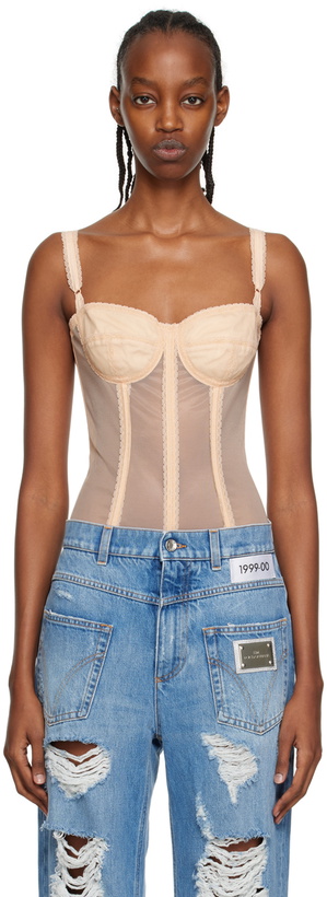 Photo: Dolce & Gabbana Beige Kim Kardashian Edition Bodysuit