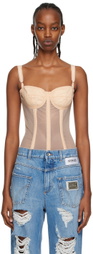 Dolce & Gabbana Beige Kim Kardashian Edition Bodysuit