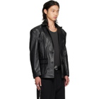 LU'U DAN Black Cinched Leather Blazer