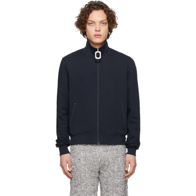 Photo: JW Anderson Navy Neckband Track Sweater