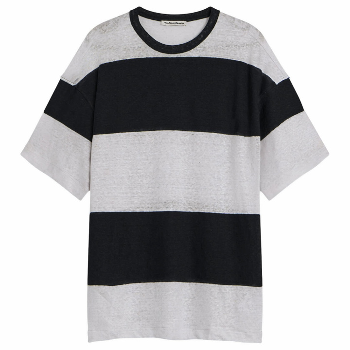 Photo: YMC Men's Triple T Shirt in Black/Light Grey