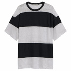 YMC Men's Triple T Shirt in Black/Light Grey