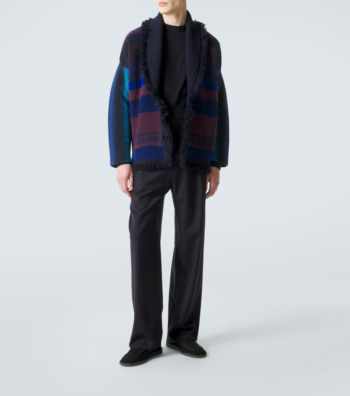 Giorgio Armani x Alanui cashmere and silk polo shirt