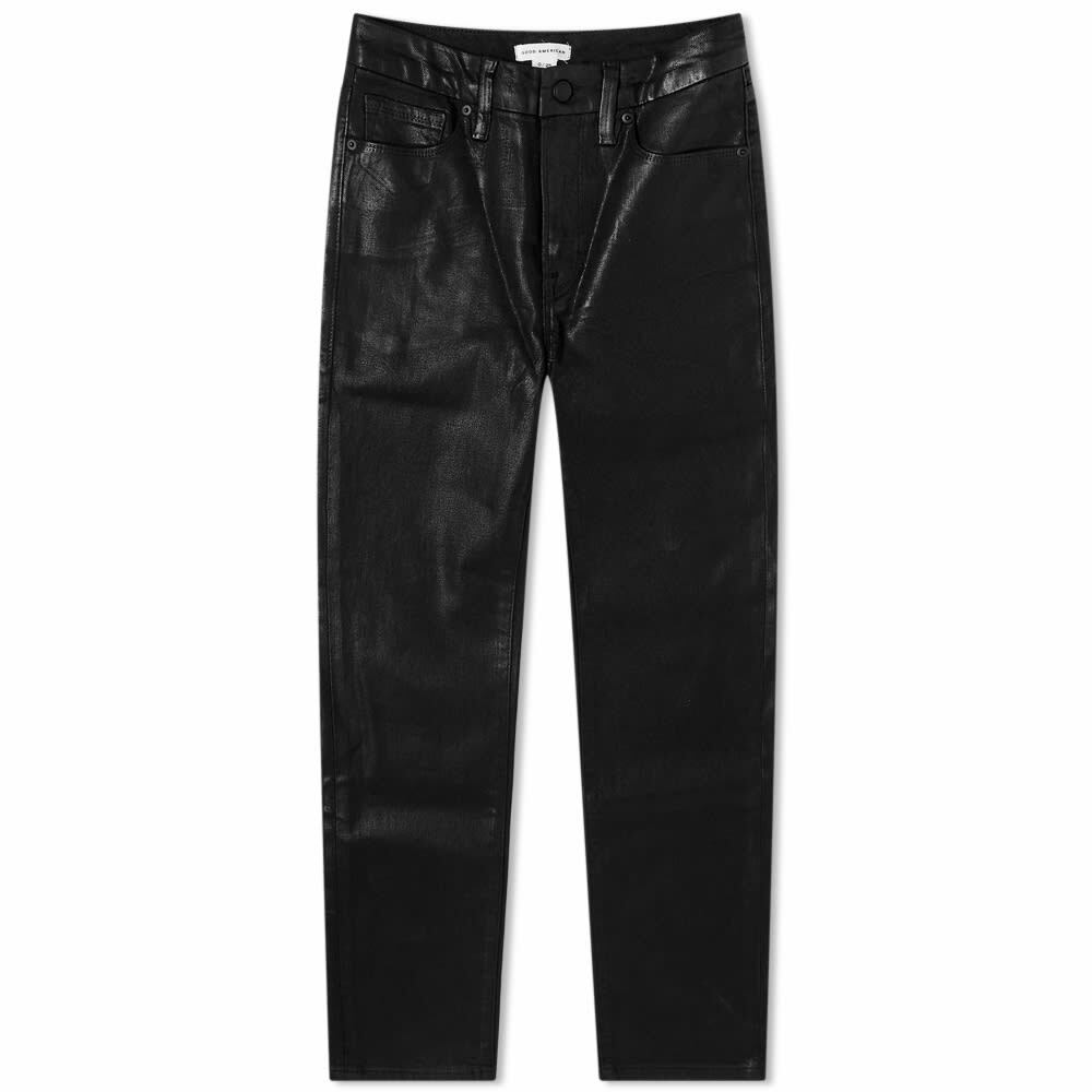Ameri DENIM DETAIL ECO LEATHER PANTS（Good American Better Than  