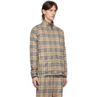 Burberry Beige Vintage Check Technical Twill Zip-up Jacket