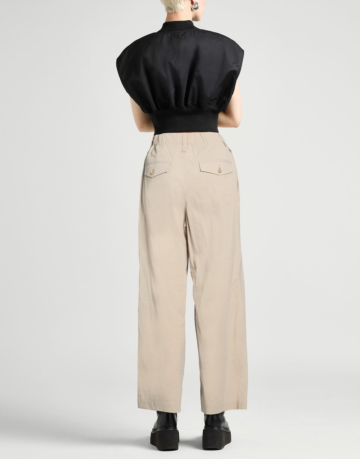 Issey Miyake Womens Pants in Taupe