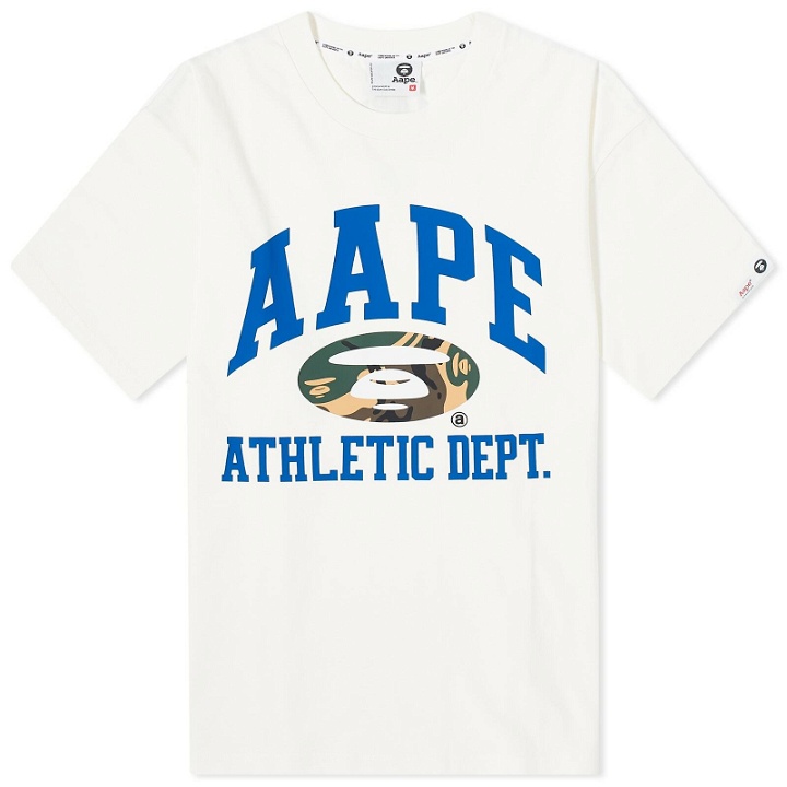 Photo: Men's AAPE College T-Shirt in Ivory