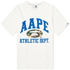 Men's AAPE College T-Shirt in Ivory