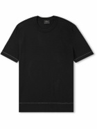 Brioni - Sea Island Cotton-Piqué T-Shirt - Black
