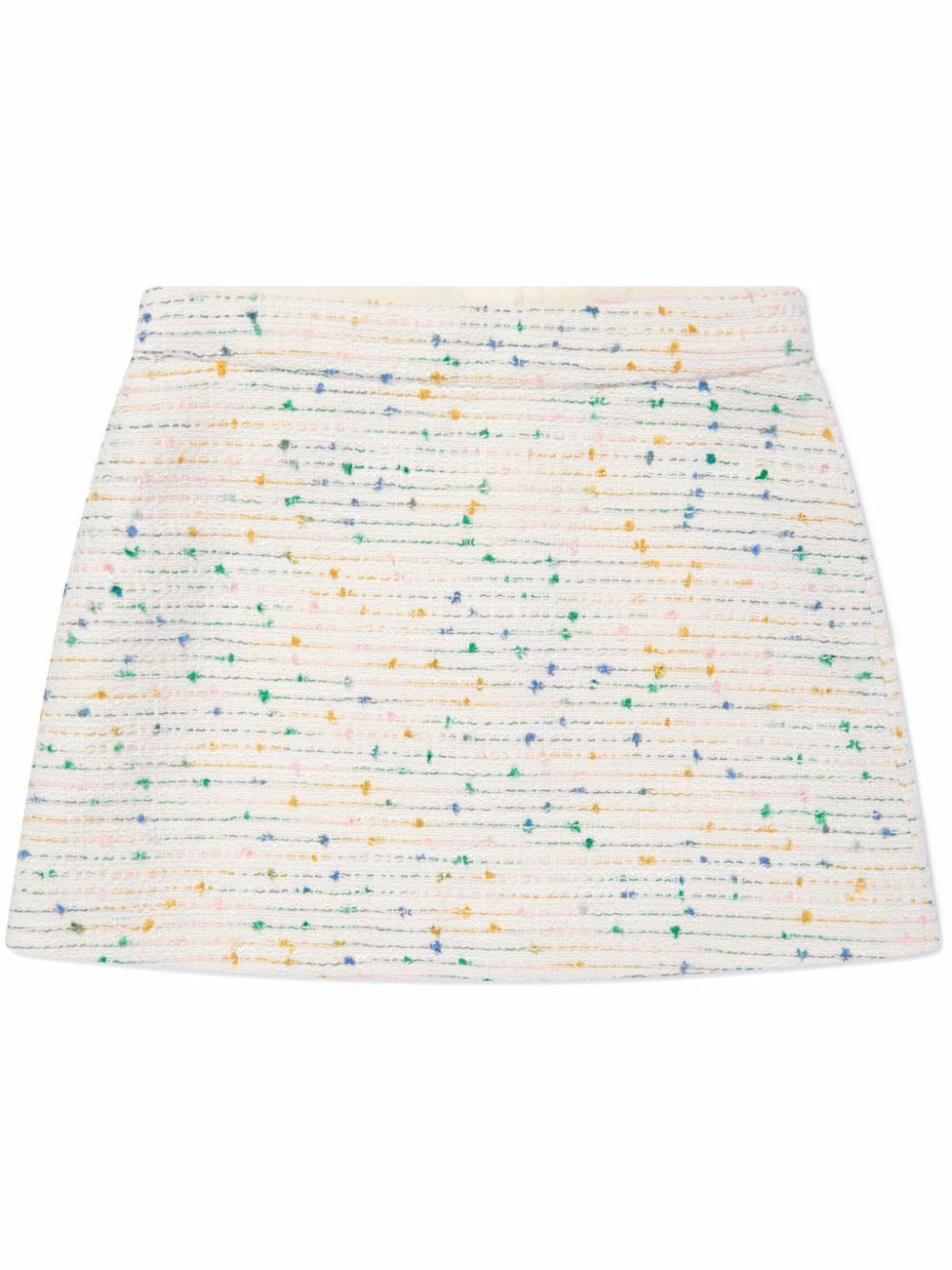 Bonpoint Kids White Tonka Tweed Mini Skirt