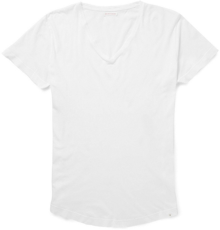 Photo: Orlebar Brown - OB-V Slim-Fit Cotton-Jersey T-Shirt - Men - White