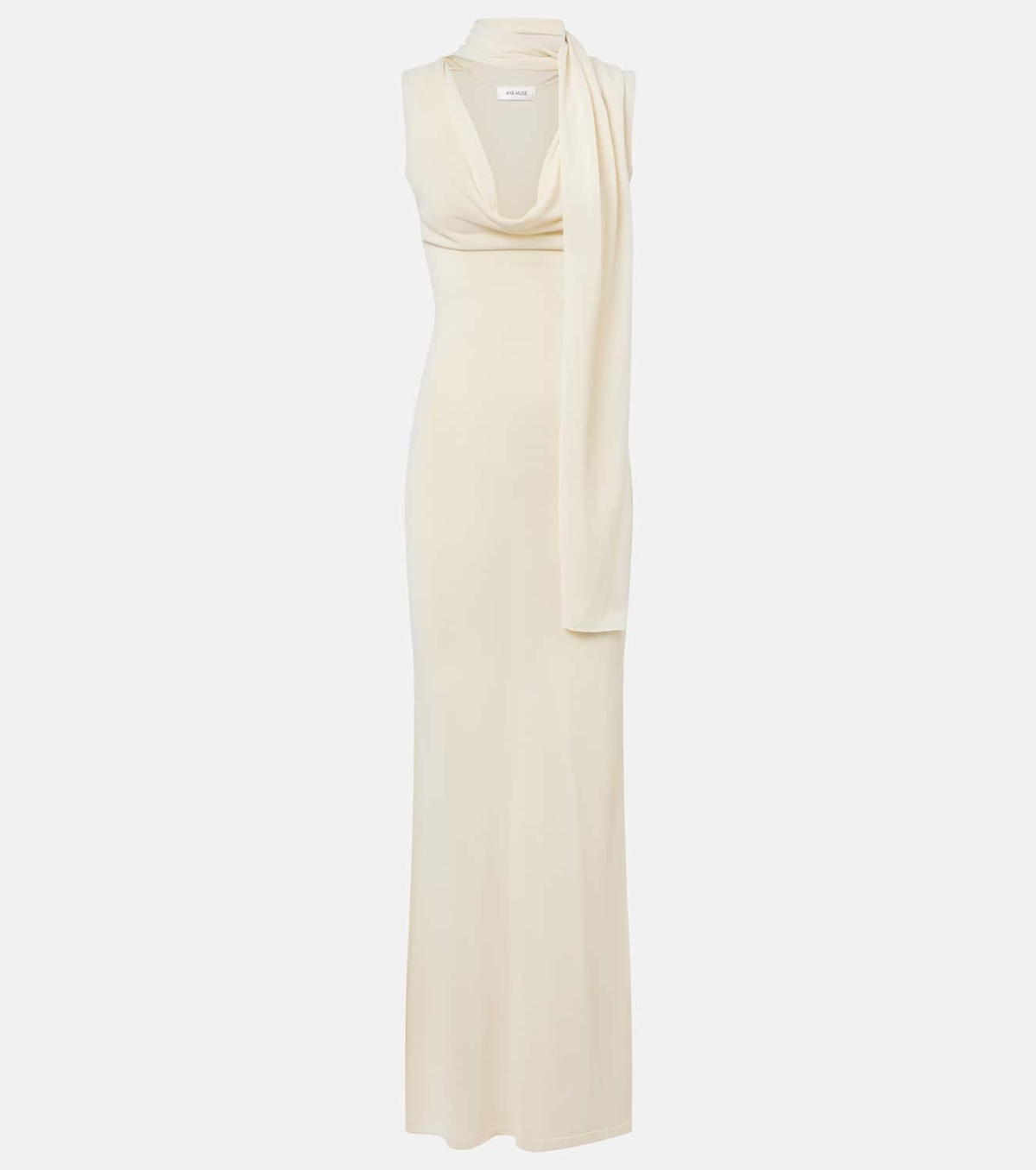 Aya Muse Scarf-detail draped maxi dress