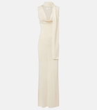 Aya Muse Scarf-detail draped maxi dress