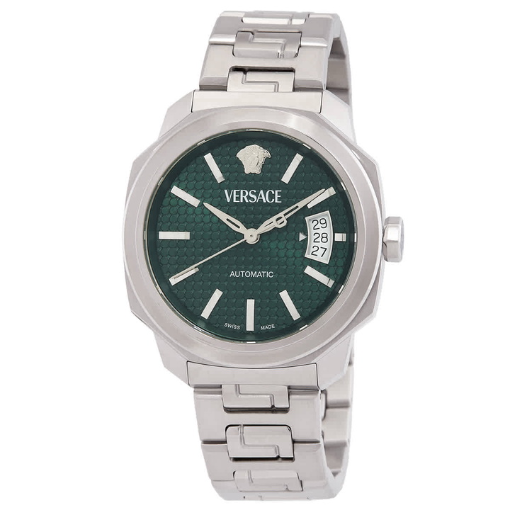 Photo: Versace Dylos Automatic Green Dial Watch VEAG00324