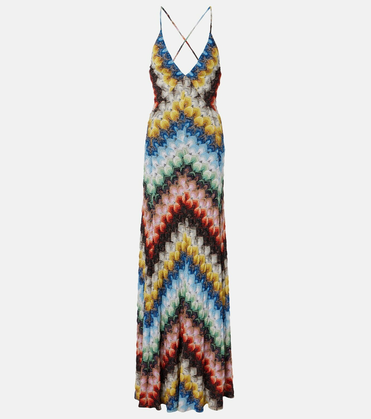 Missoni Open-back lamé maxi dress