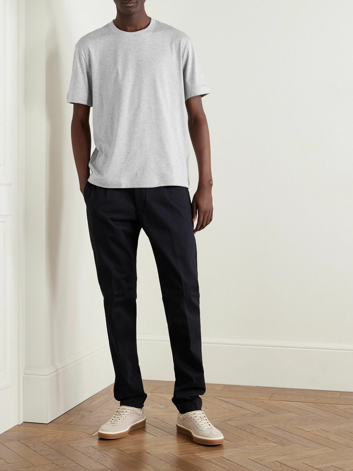 Eleventy - Cotton and Modal-Blend Jersey T-Shirt - Gray