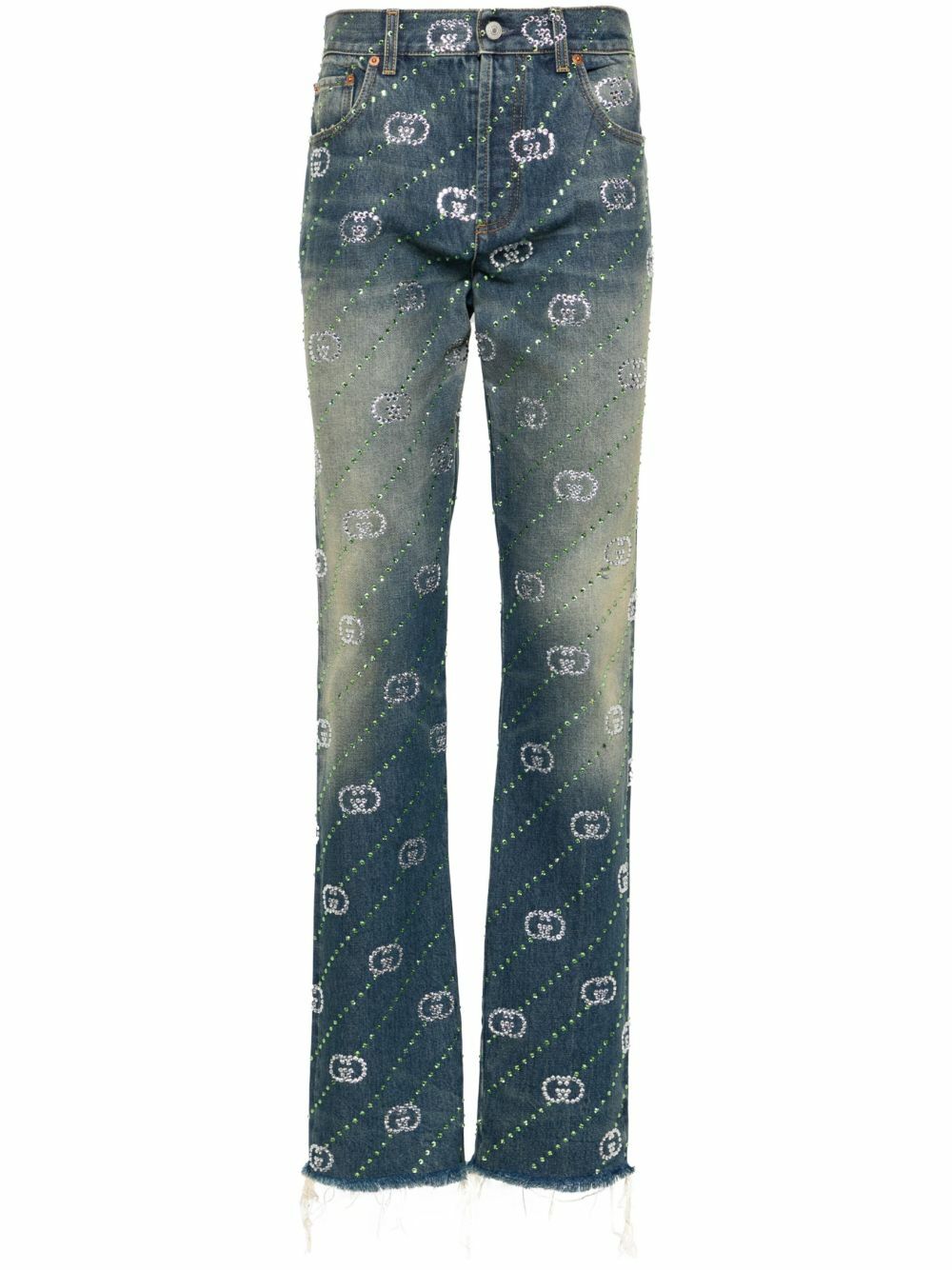 Gucci Blue Interlocking G Straight-Leg Jeans Gucci