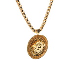 Versace Men's Medusa Head Medallion Necklace in Gold