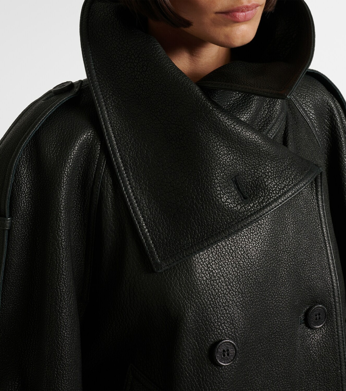 Acne Studios Double-breasted leather jacket