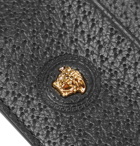 Versace - Logo-Appliquéd Textured-Leather Cardholder - Black