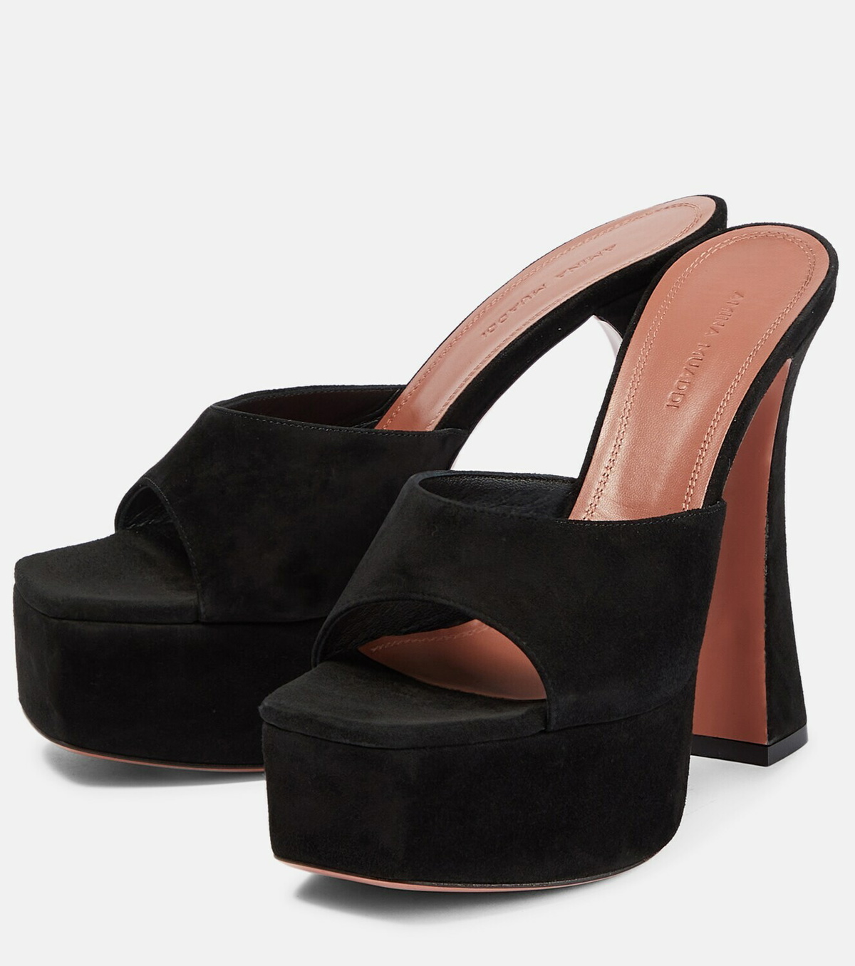 Amina Muaddi - Dalida suede platform mules Amina Muaddi