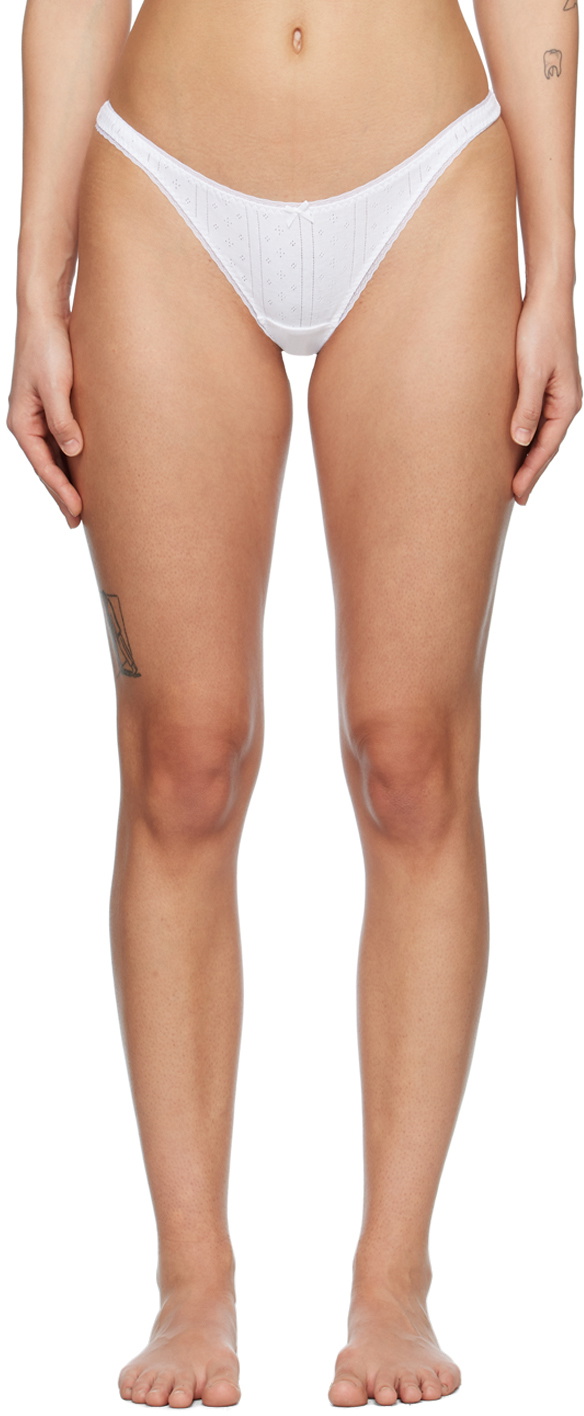 Cou Cou SSENSE Exclusive Three-Pack White 'The Thong' Thongs