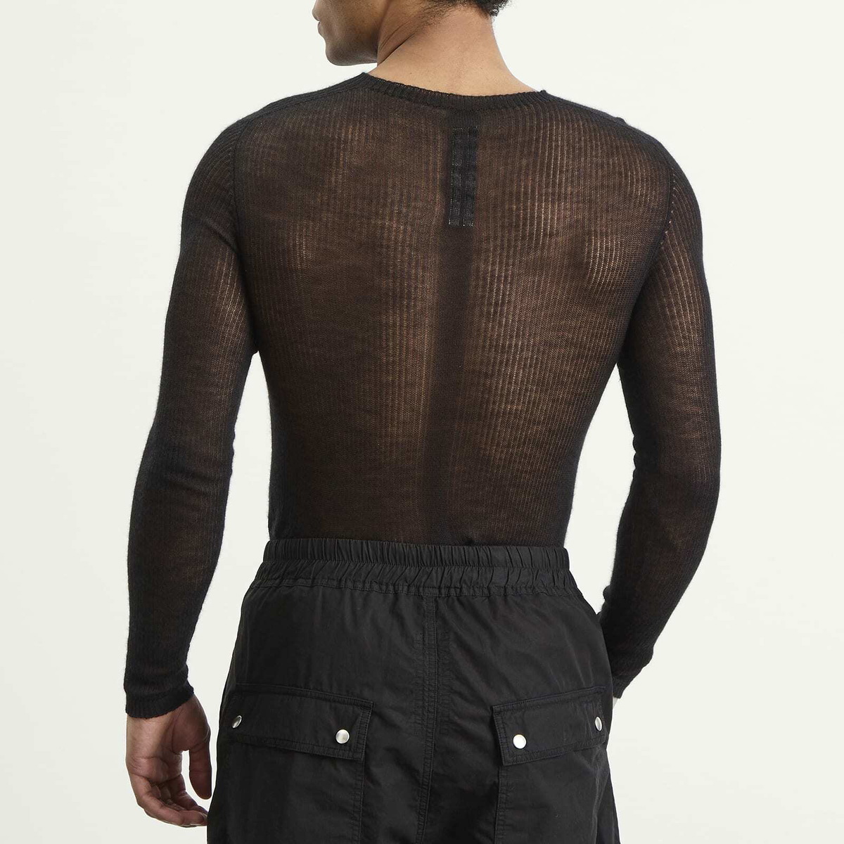 Rick Owens Men's Fine Knit Dennis Sheer Top in Black