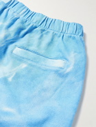 MSFTSrep - Tapered Printed Cotton-Jersey Sweatpants - Blue