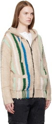 Andersson Bell Off-White Reverse Stripe Knit Hoodie