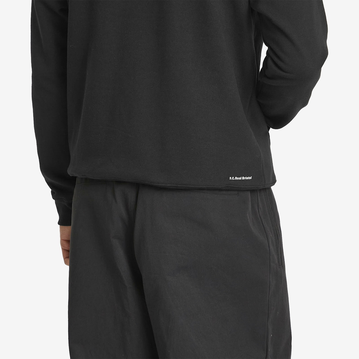 F.C. Real Bristol Men's Effect Line Logo Team Hoodie in Black