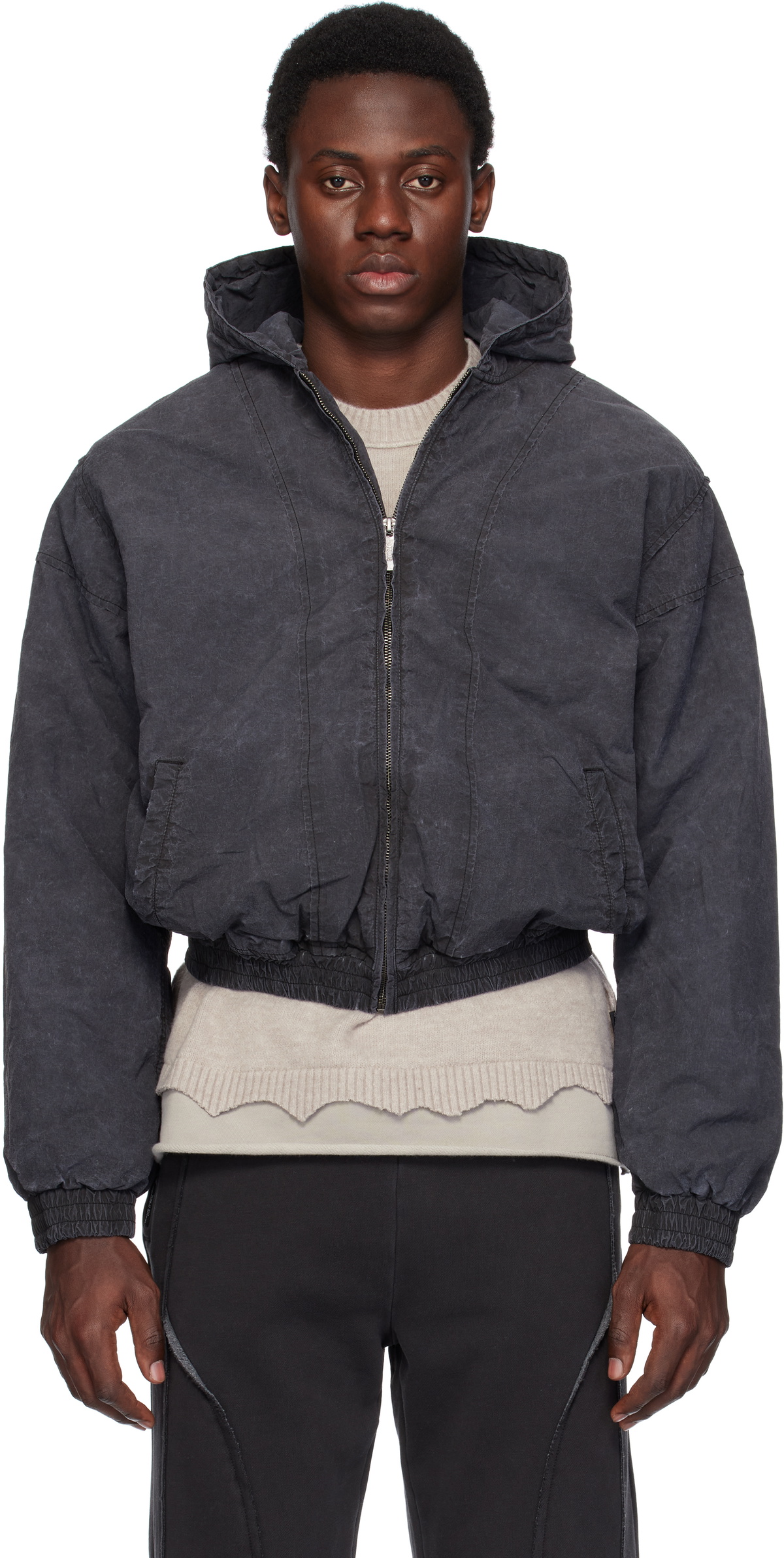 Izzue Gray Hooded Jacket