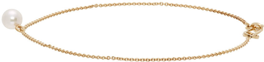 Sophie Bille Brahe Gold Akoya Pearl Palme De Pied Anklet