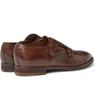 Officine Creative - Princeton Burnished-Leather Monk-Strap Shoes - Men - Dark brown