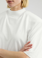 The Attico Logo-embroidered Cotton T-shirt White