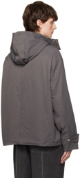 Izzue Gray Detachable Hood Jacket