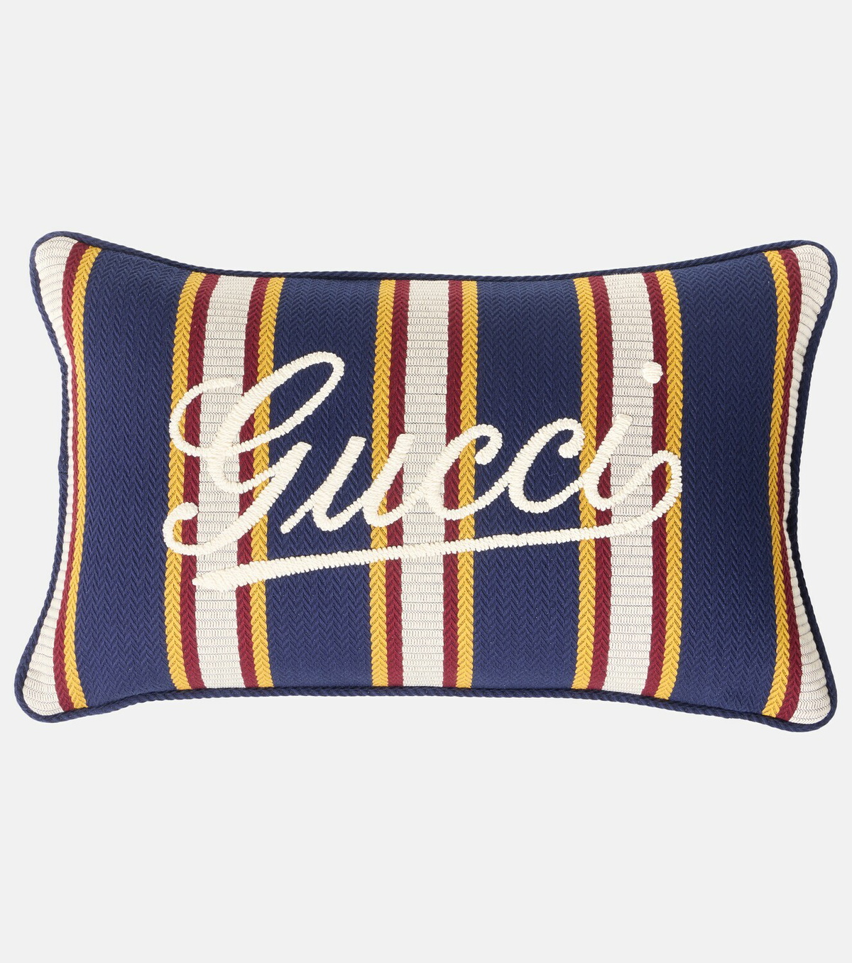 Gucci Logo striped cotton cushion