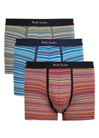 Paul Smith Striped Stretch-cotton Trunks set of Three Multicoloured