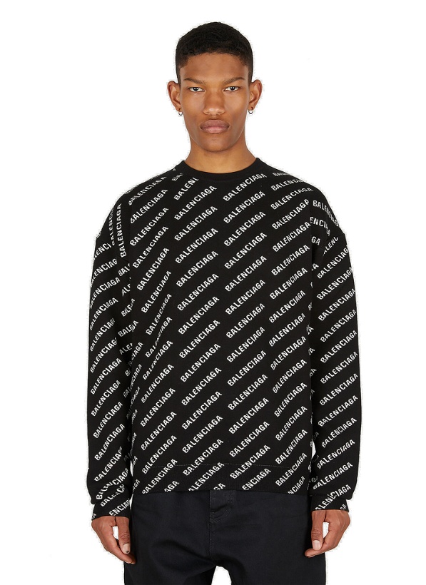 Photo: All-Over Logo Sweater in Black